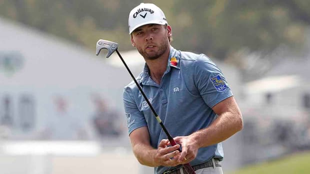 Sam Burns is pictured during the final day of the 2023 WGC-Dell Match Play.
